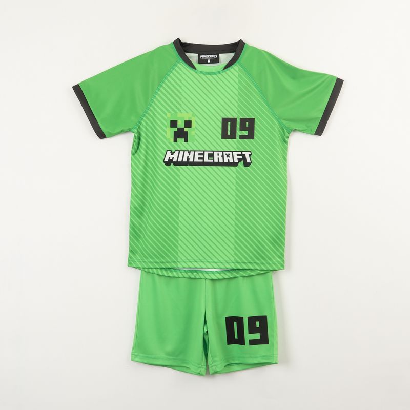 MINECRAFT - Conjunto Niño Futbol Verde Minecraft