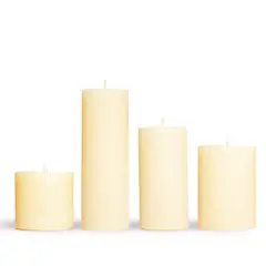 GENERICO - Velas Blancas Artesanales - Hechas a Mano 10x12cm