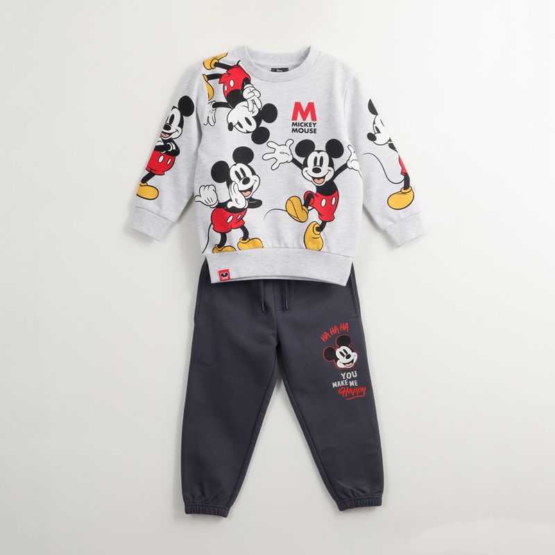 DISNEY - Conjunto Buzo Niño Mickey You Make Me Gris Disney
