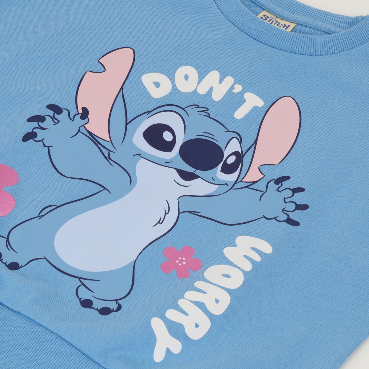 DISNEY - Conjunto Buzo Niña Lilo & Stitch Don't Worry Azul Disney