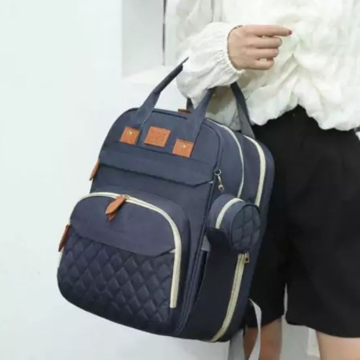 GENERICO - Mochila Cuna Maternal Impermeable Azul