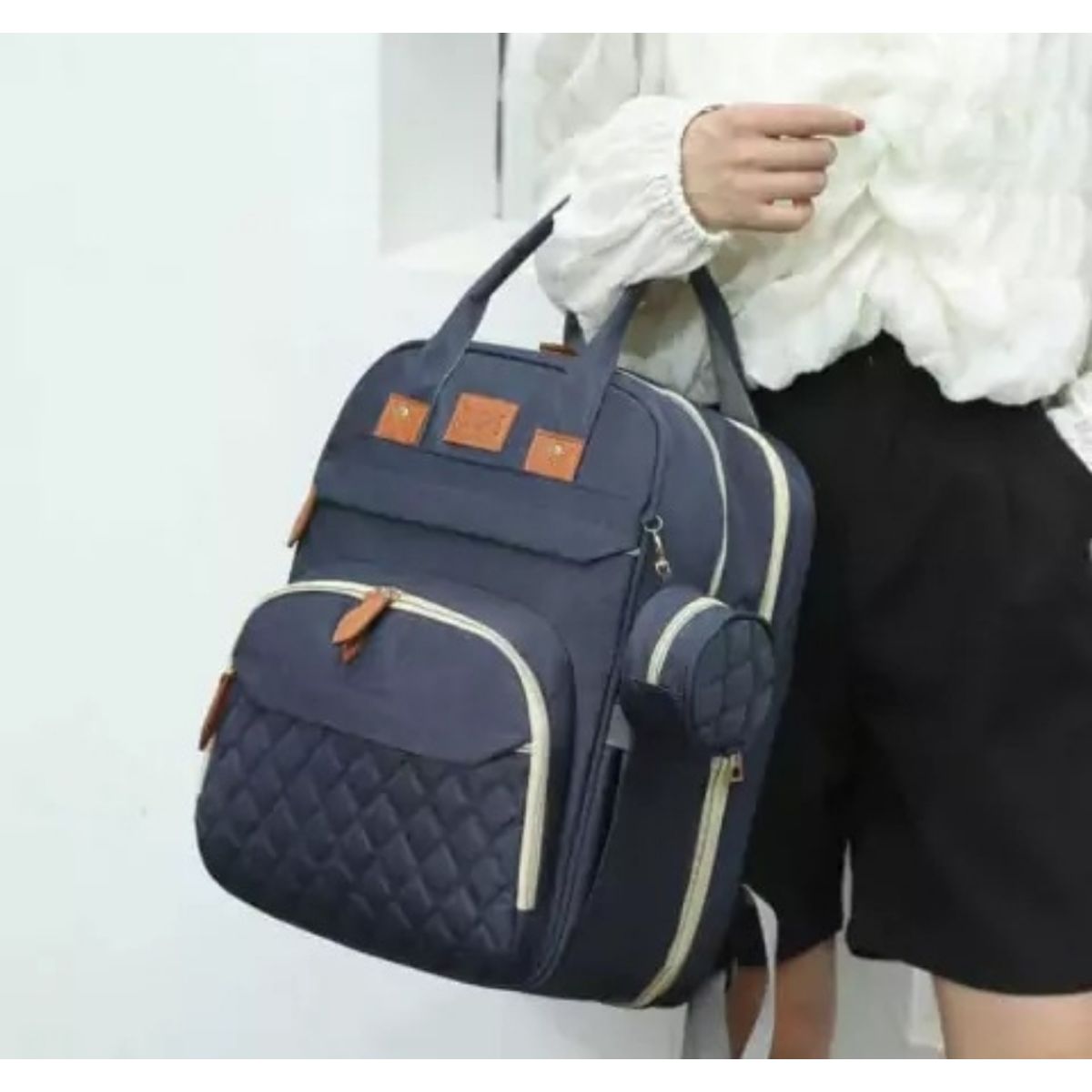 GENERICO - Mochila Cuna Maternal Impermeable Azul