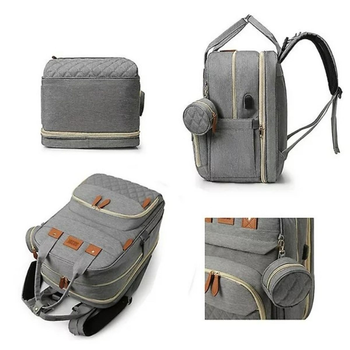 GENERICO - Mochila Cuna Maternal Impermeable Azul