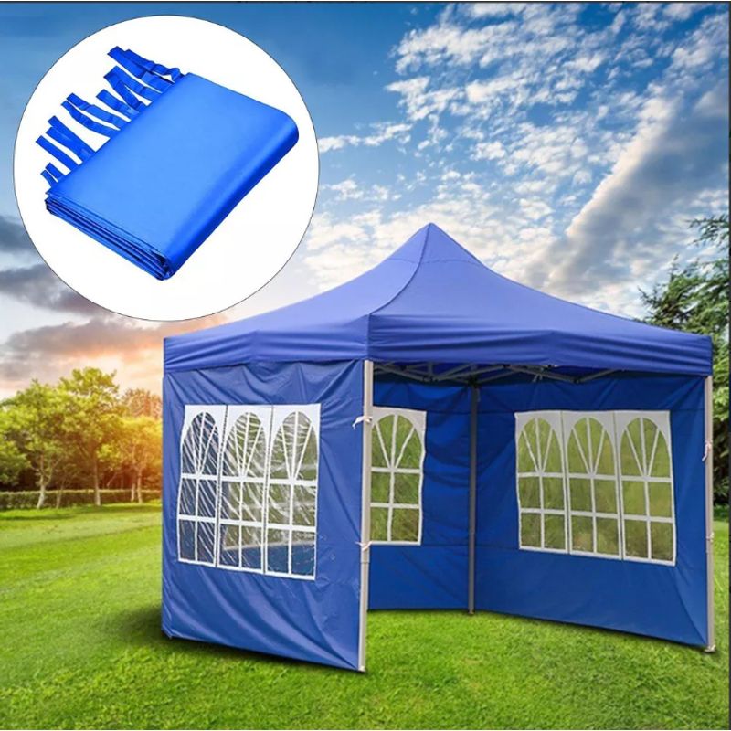 GENERICO - Lateral o Pared Para Toldo Araña 3x3 con diseño Ventana Color Azul