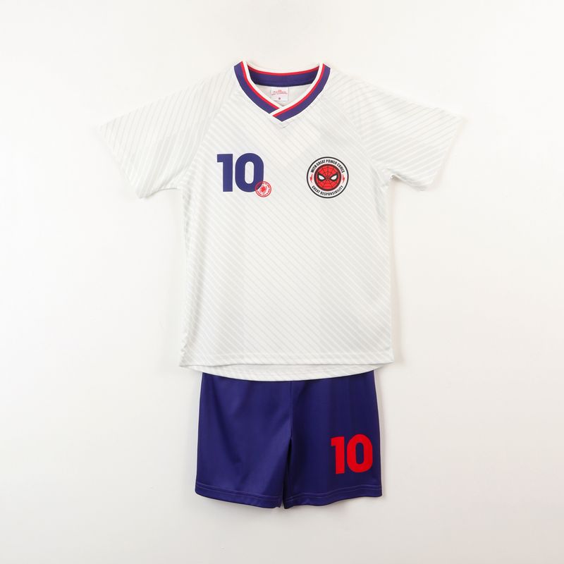 MARVEL - Conjunto Niño Spiderman Futbol Blanco Marvel