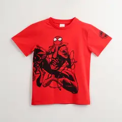 MARVEL - Polera Manga Corta Niño Spiderman Above All Rojo