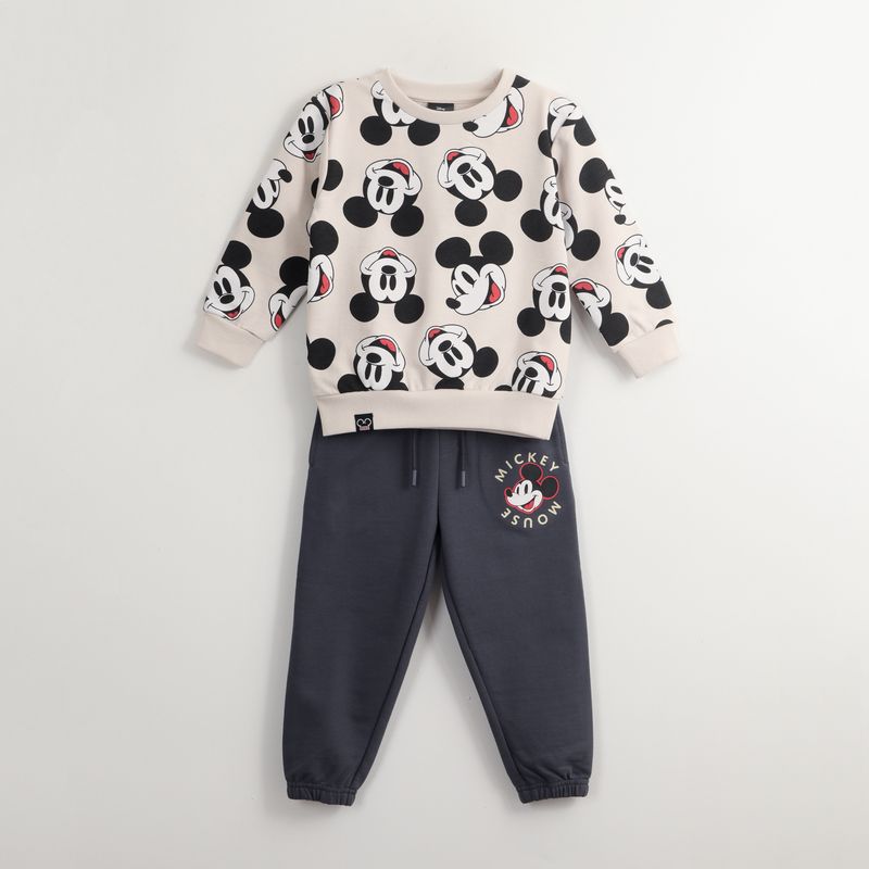 DISNEY - Conjunto Buzo Niño Mickey Happy Gris Disney