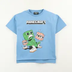 MINECRAFT - Polera Manga Corta Niño Creeper Cartoons Azul