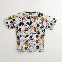 DISNEY - Polera Manga Corta Niño Mickey Movement Gris