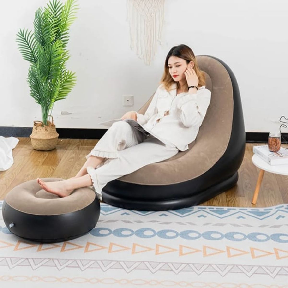 GENERICO - Sofá Sillón Inflable Posa Pies
