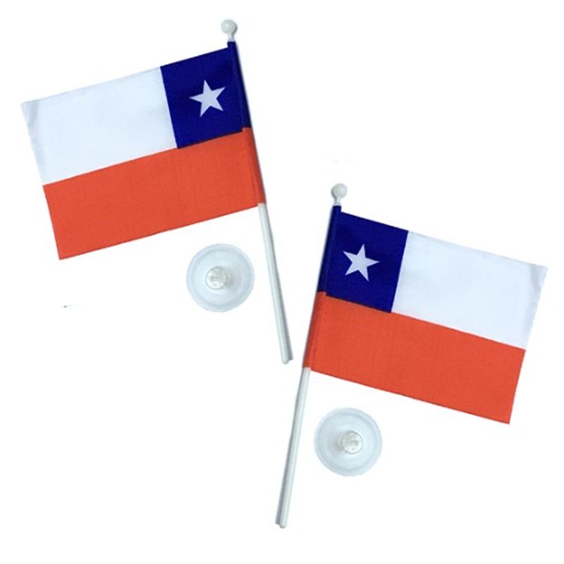 GENERICO - Bandera Chupete Chile 10X15cm  X12 und