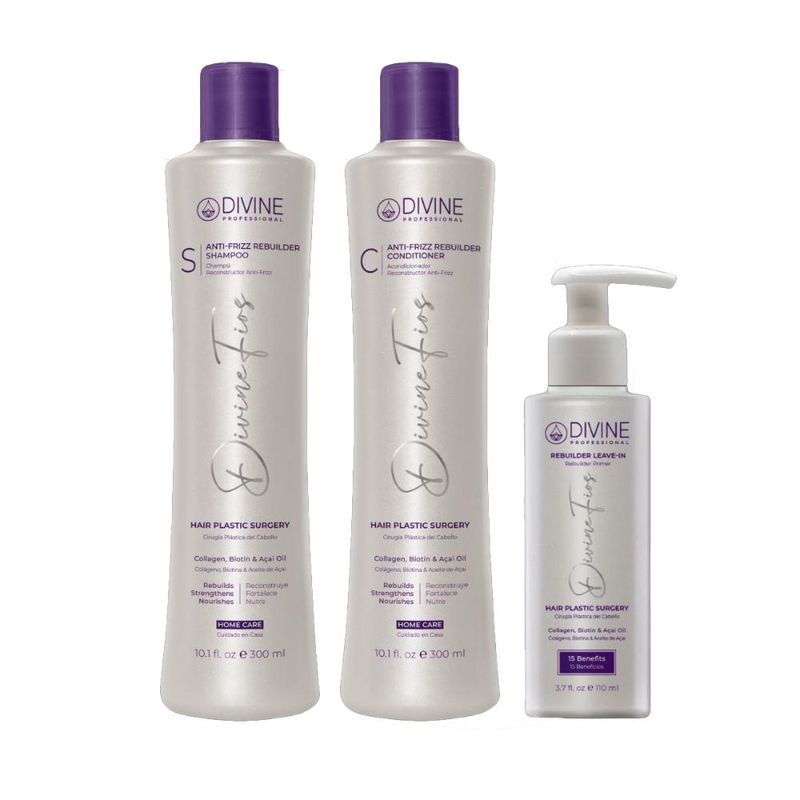 GENERICO - Kit HC Shampoo + Acondicionador+LeaveIn Divine Professional