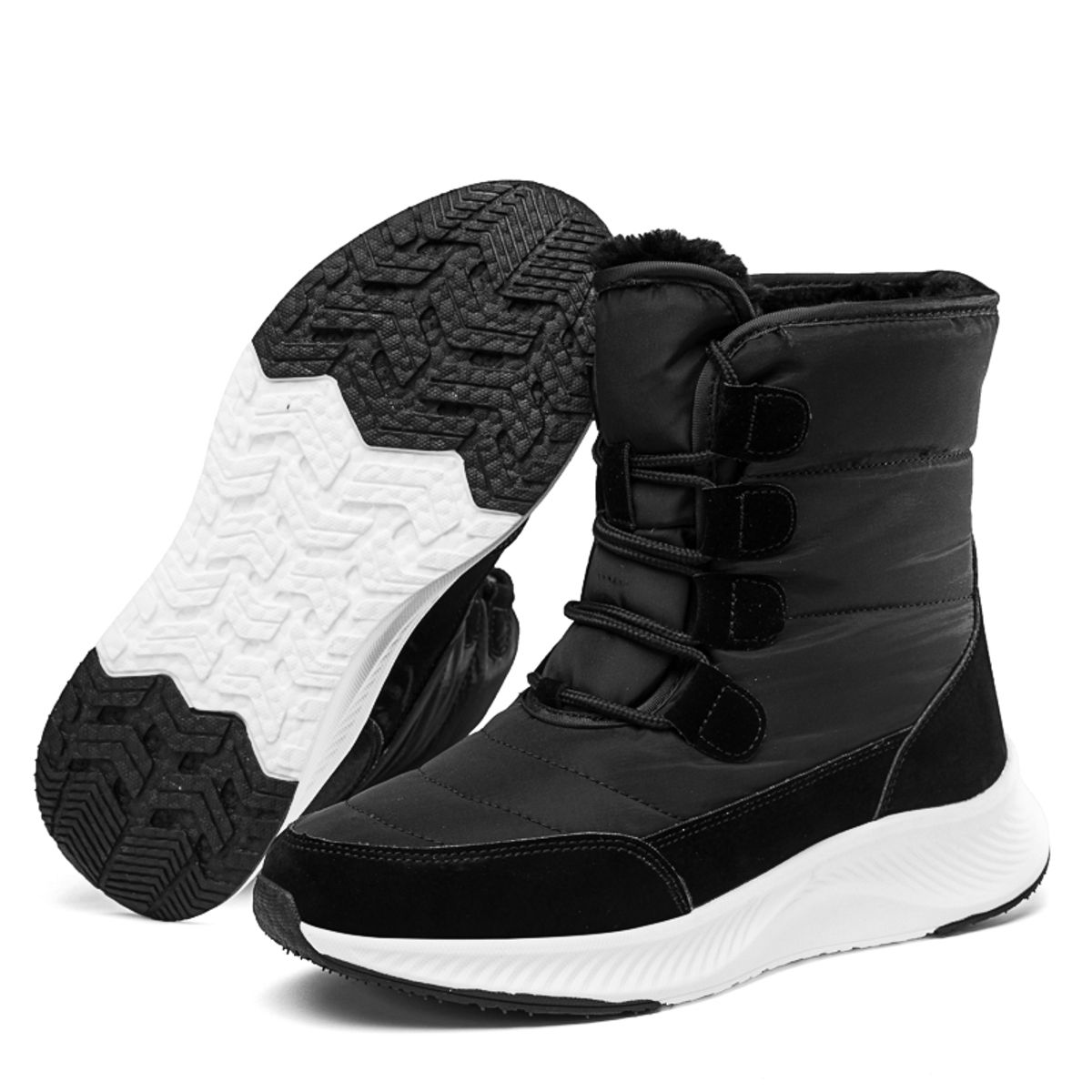 SHANDIAN - Botín Casual Mujer Negro