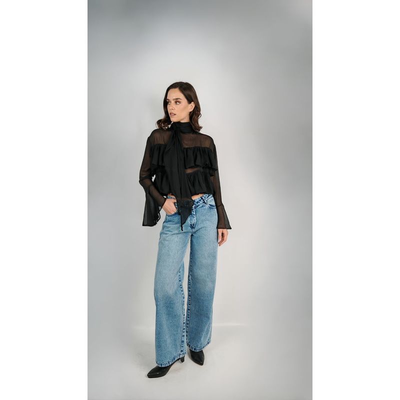 LA MURA - Blusa Rosa Negra La Mura
