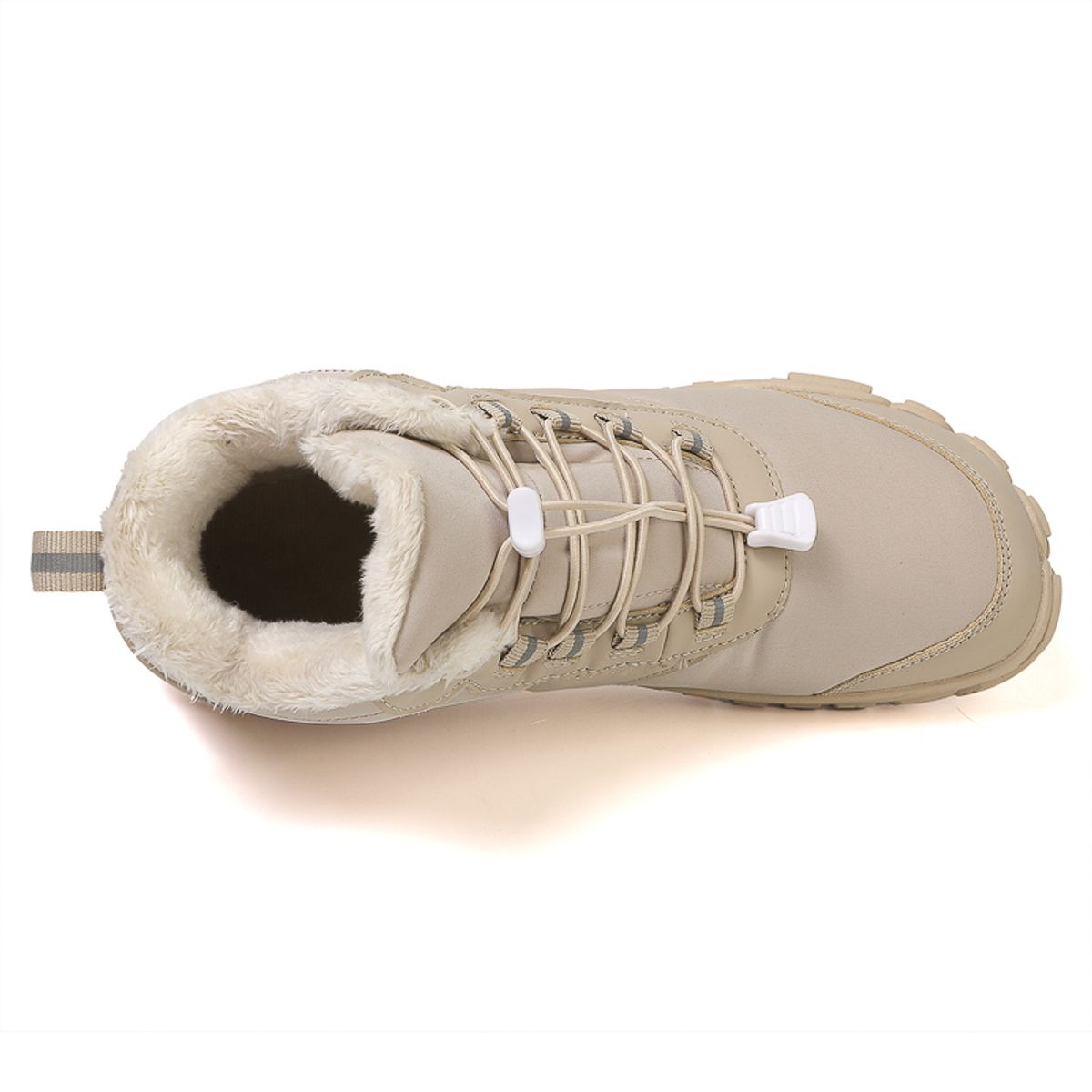 SHANDIAN - Botín Casual Mujer Beige