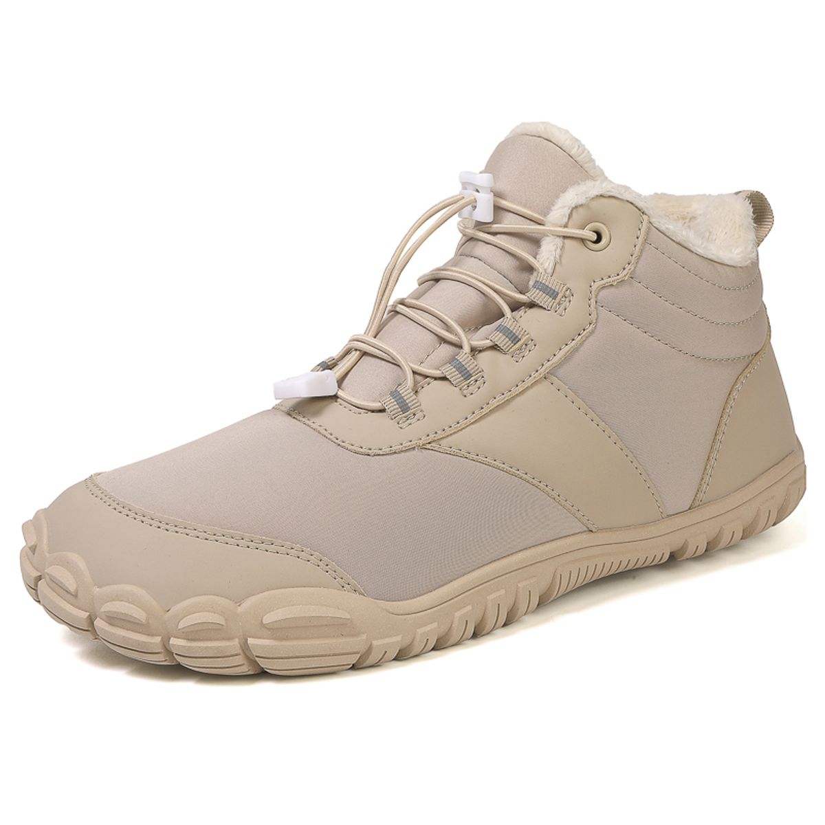 SHANDIAN - Botín Casual Mujer Beige