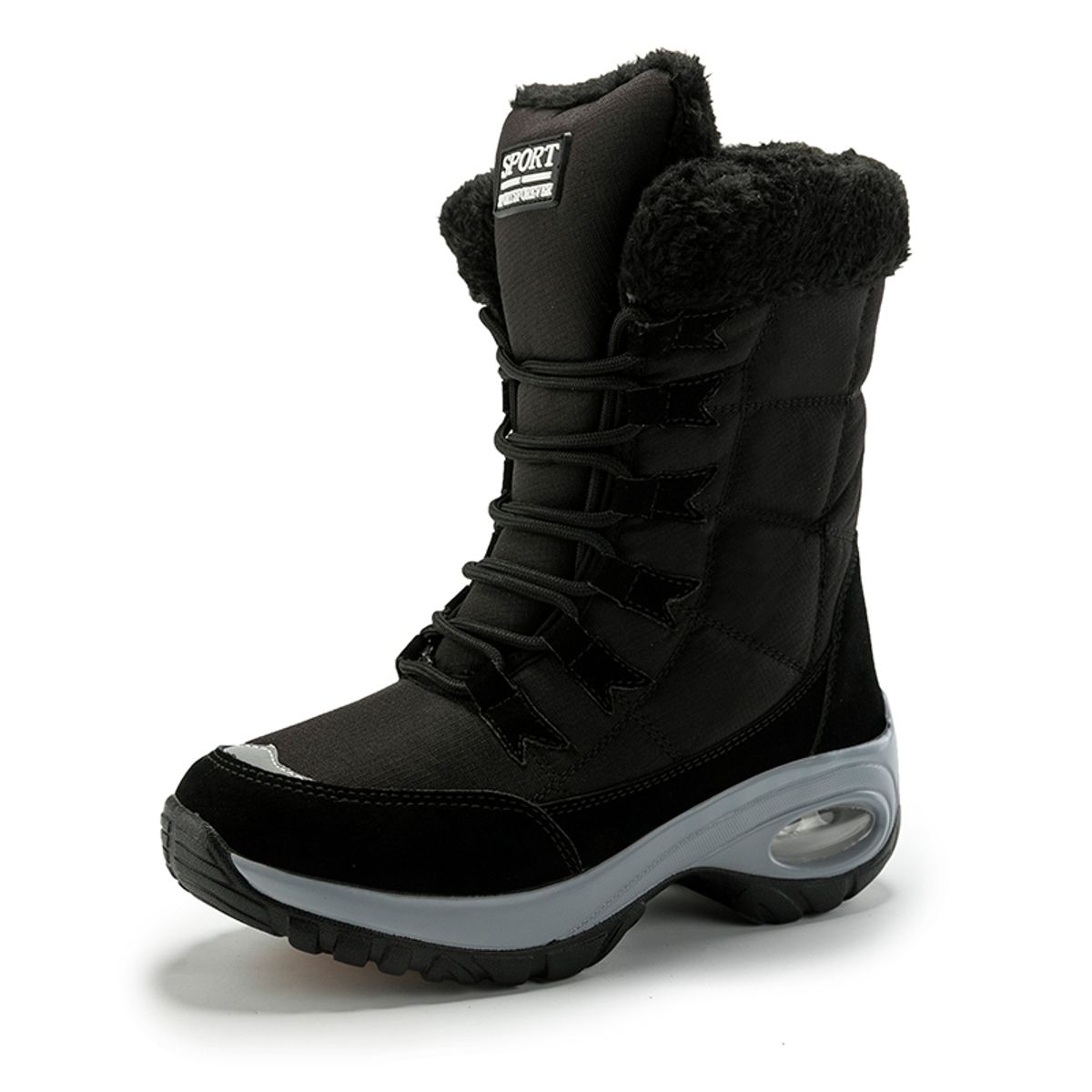 SHANDIAN - Botín Casual Mujer Beige