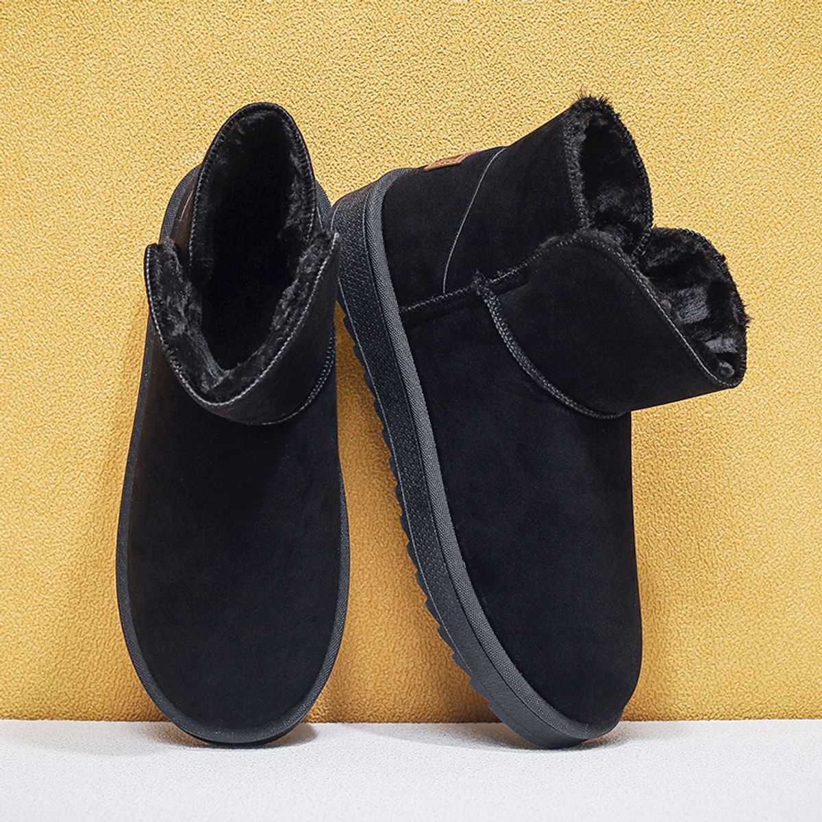 SHANDIAN - Botín Casual Hombre Negro