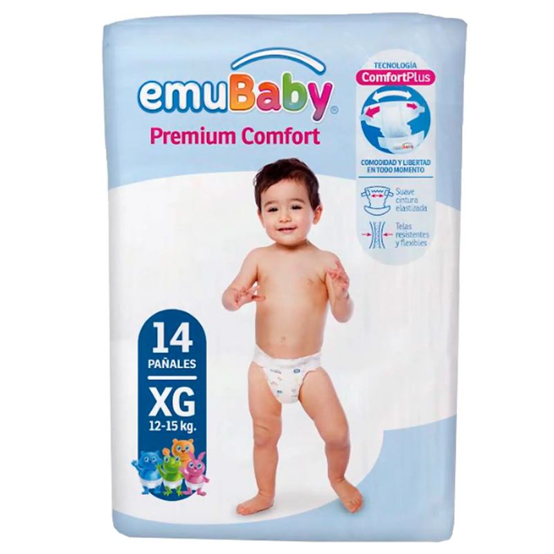 EMUBABY - Emubaby Premium Comfort  - Talla XG  112 Pañales