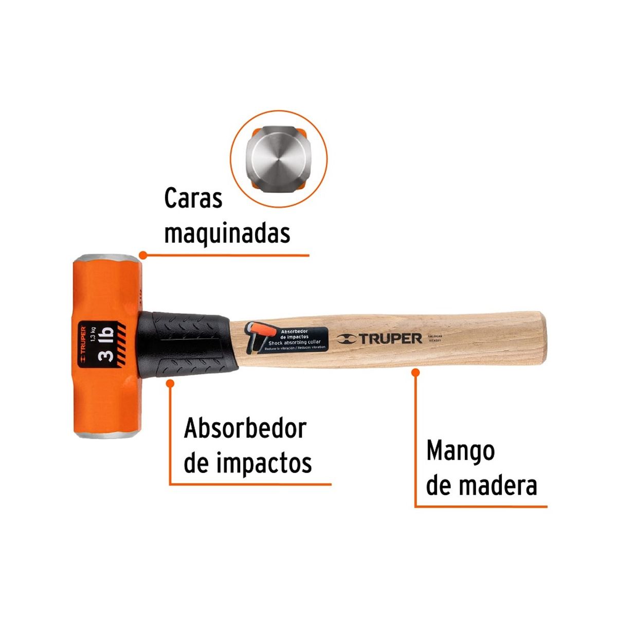 TRUPER - COMBO 3 LBS CON MANGO MD-3M TRUPER