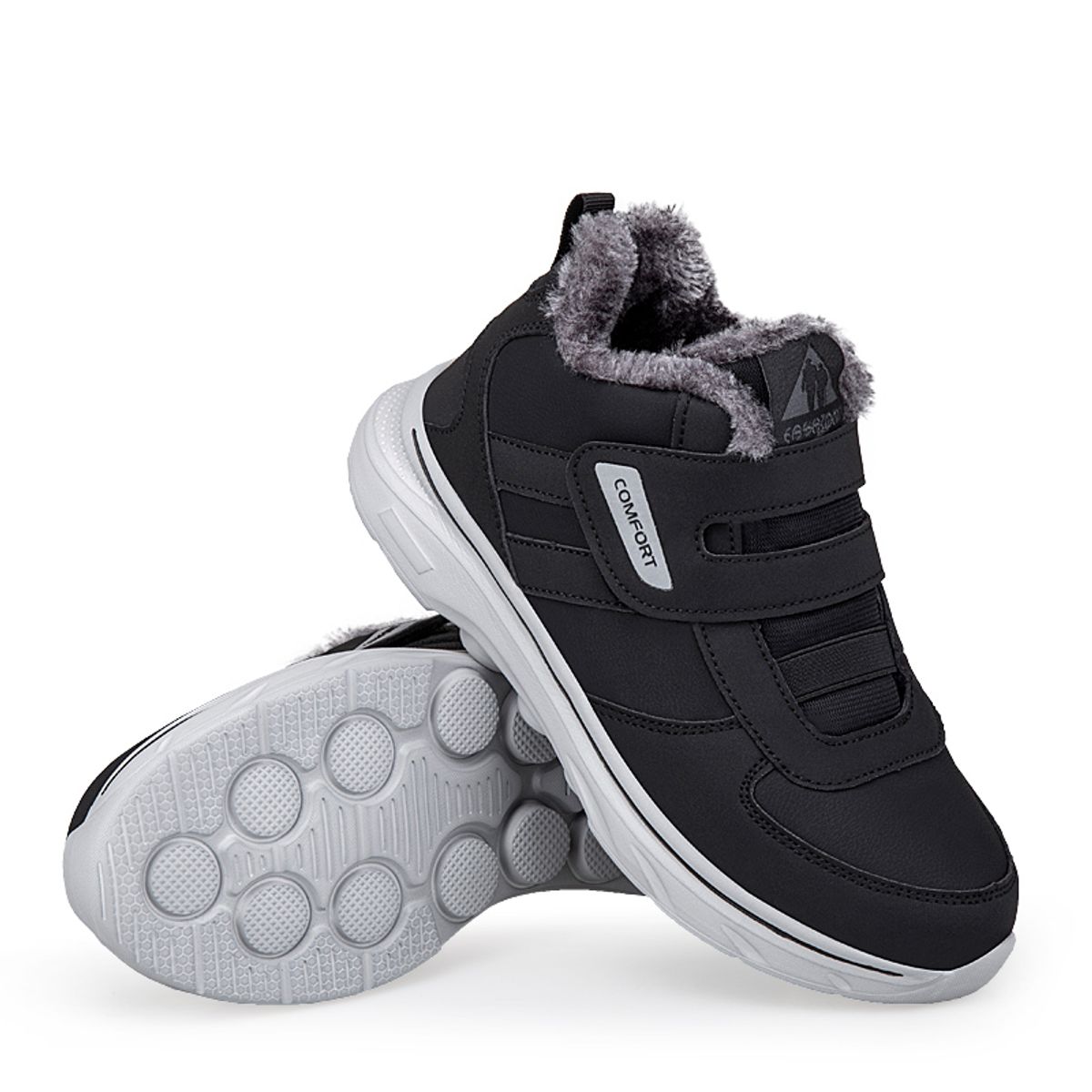 SHANDIAN - Botín Casual Hombre Negro