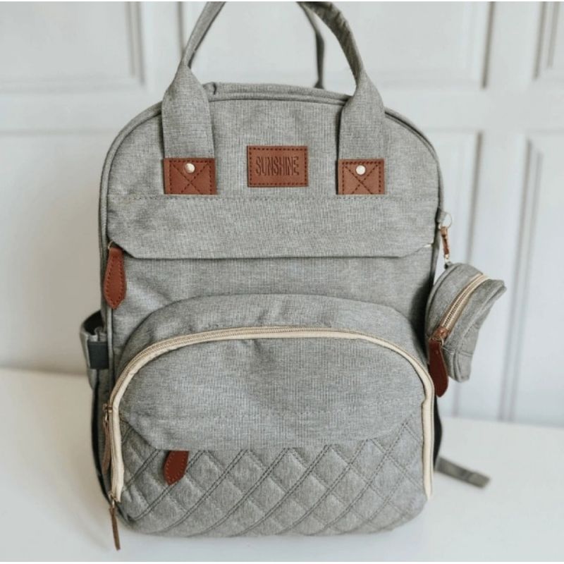 GENERICO - Mochila Cuna Maternal Impermeable Gris