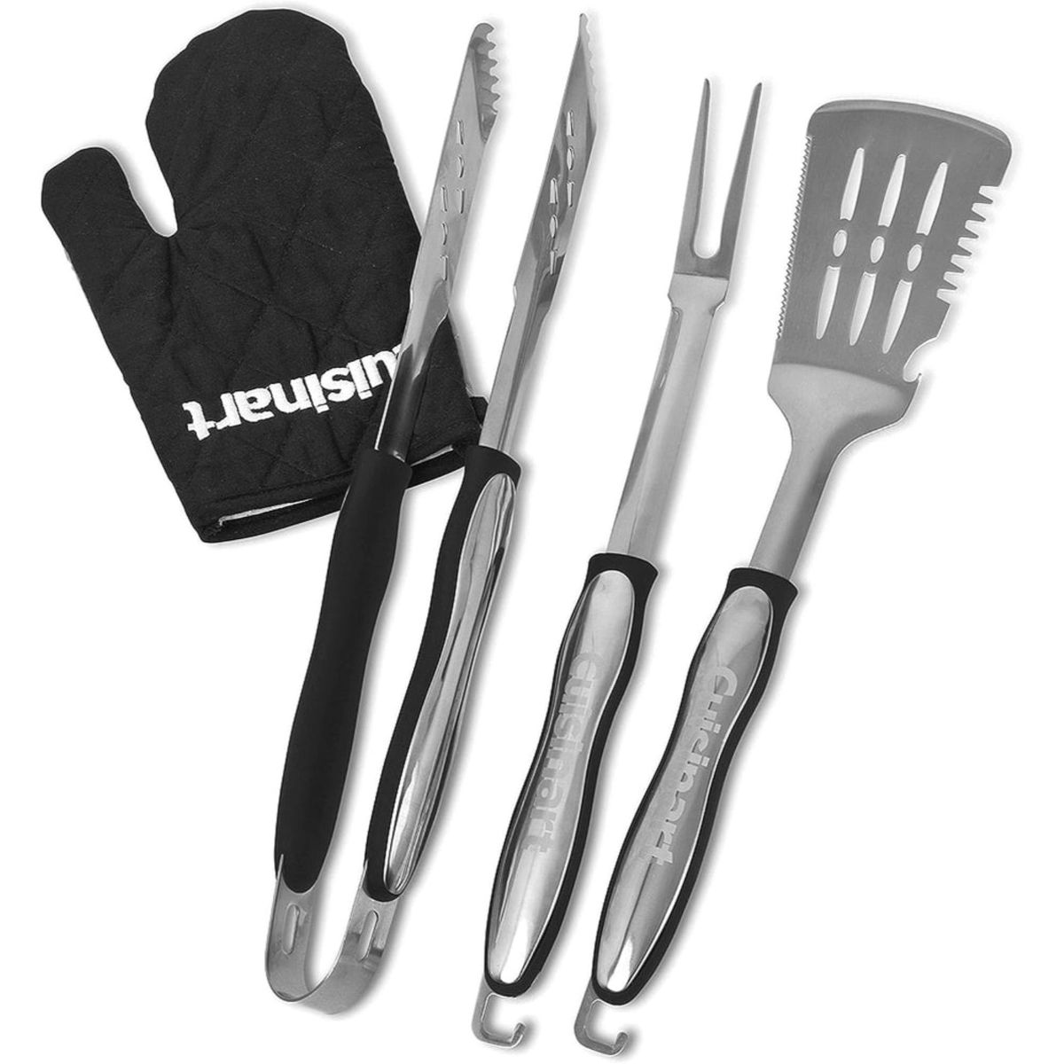 CUISINART - Juego de utensilios para BBQ de 3 piezas + guante de Cuisinart