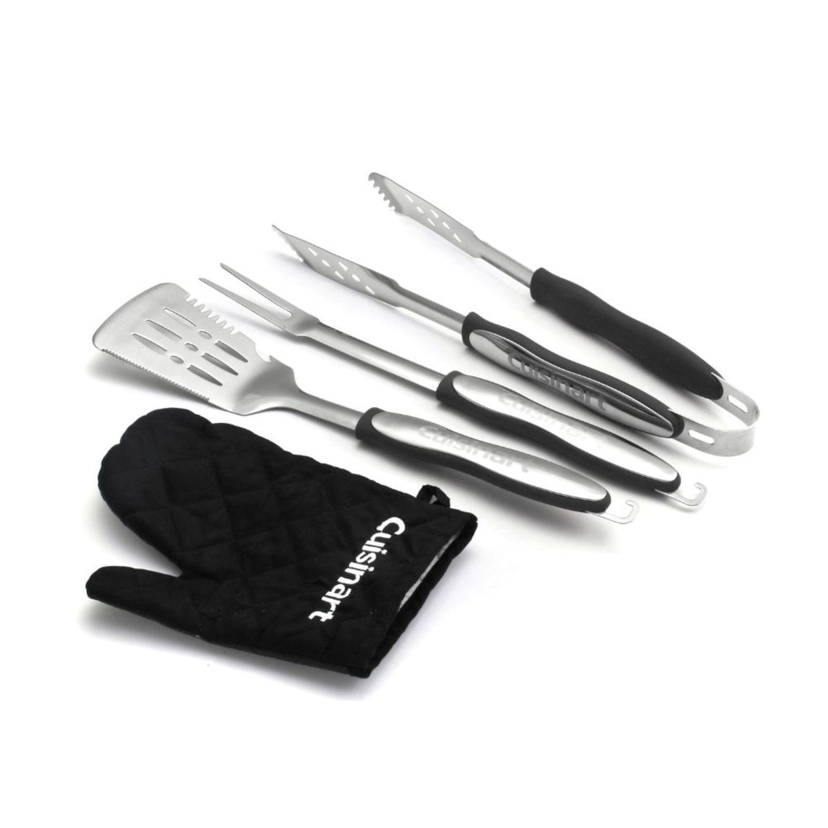 CUISINART - Juego de utensilios para BBQ de 3 piezas + guante de Cuisinart