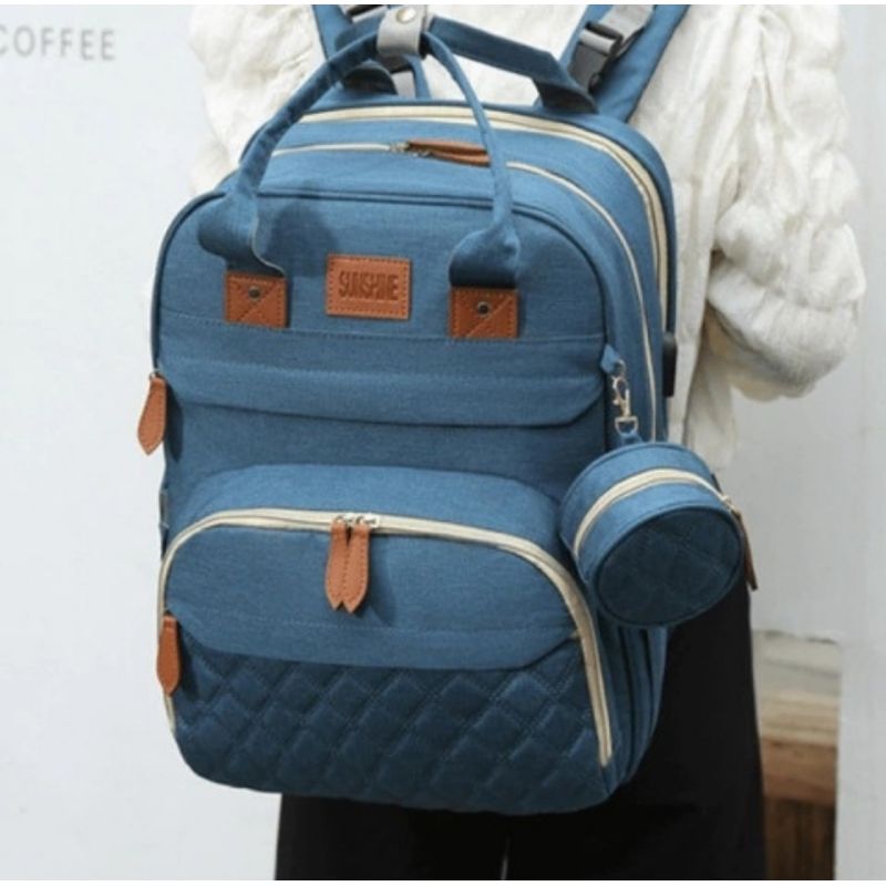 GENERICO - Mochila Cuna Maternal Impermeable Verde