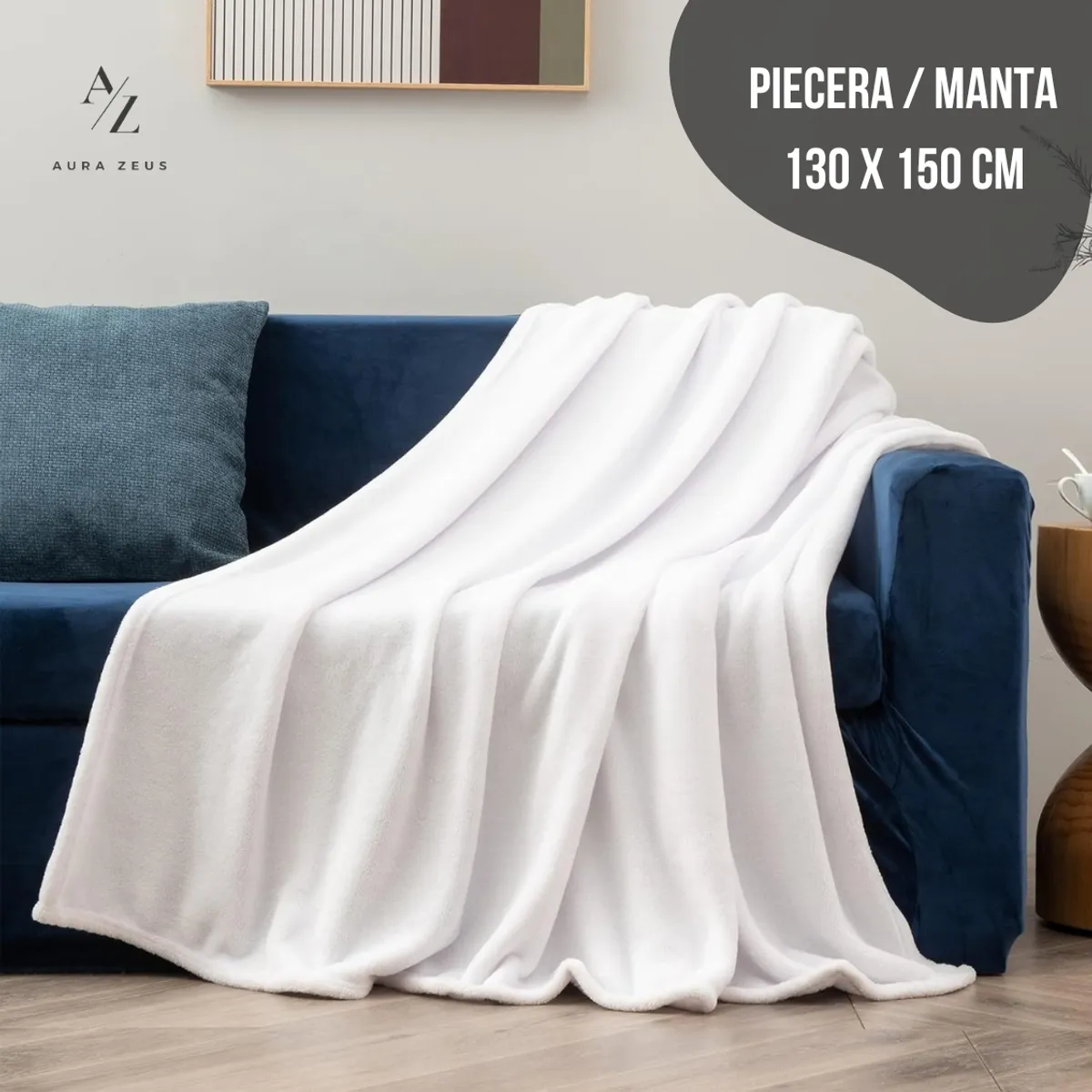 AZ AURAZEUS - Frazada Manta Piecera 130 X 150 Cm Termica Sherpa Polar Aura Zeus