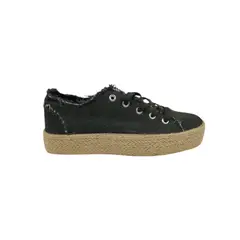 HERIEL - Zapatilla Negra Textil Mujer