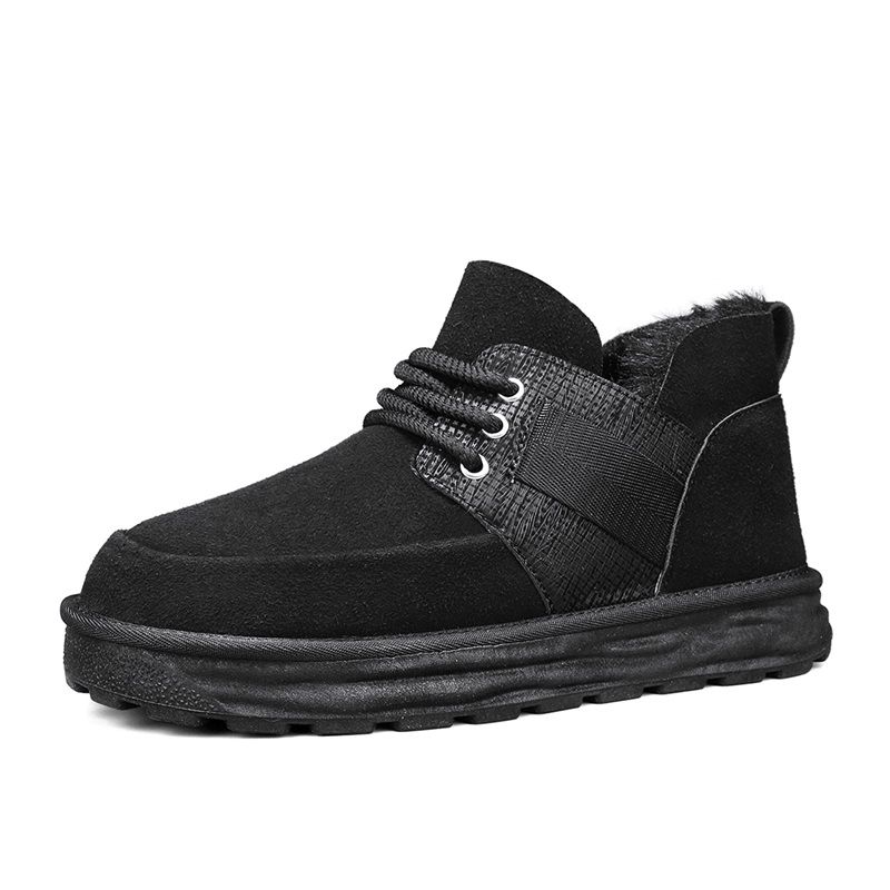 SHANDIAN - Botín Casual Hombre Negro