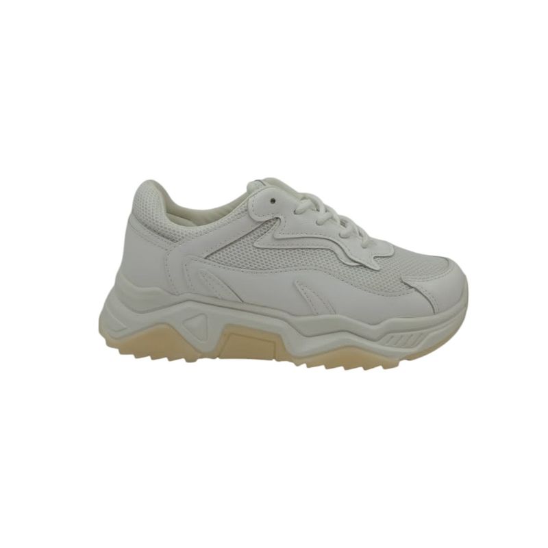 HERIEL - Zapatilla Blanca Plataforma Mujer