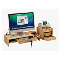 Elevador Base Soporte Monitor + Organizador De Escritorio