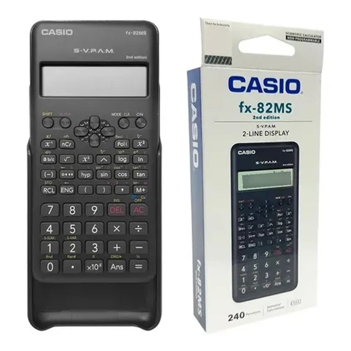 CASIO - Calculadora Científica Casio Fx-82ms 240 Funciones Negro