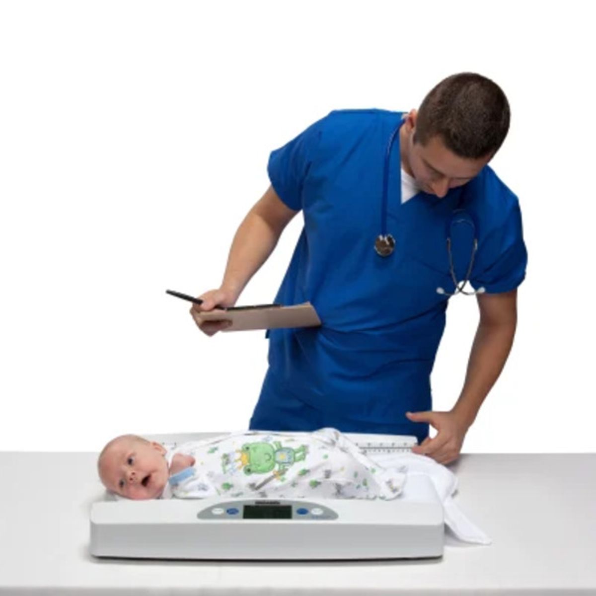 MEDICALTEC - Balanza digital con Bandeja pediátrica y Cinta métrica 553KL -Health o Meter