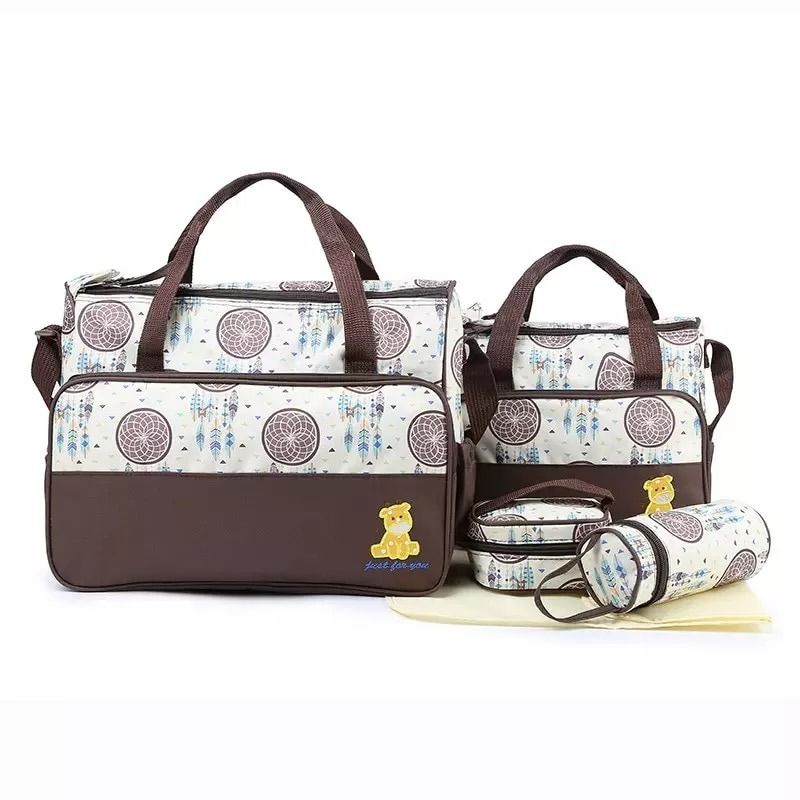 GENERICO - Bolso Maternal 5 Piezas Diseño Cafe