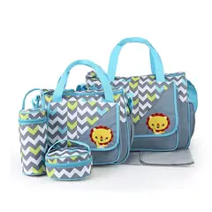 GENERICO - Bolso Maternal 5 Piezas Diseño Leon