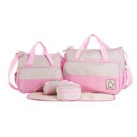 Bolso Maternal 5 Piezas Color Rosado