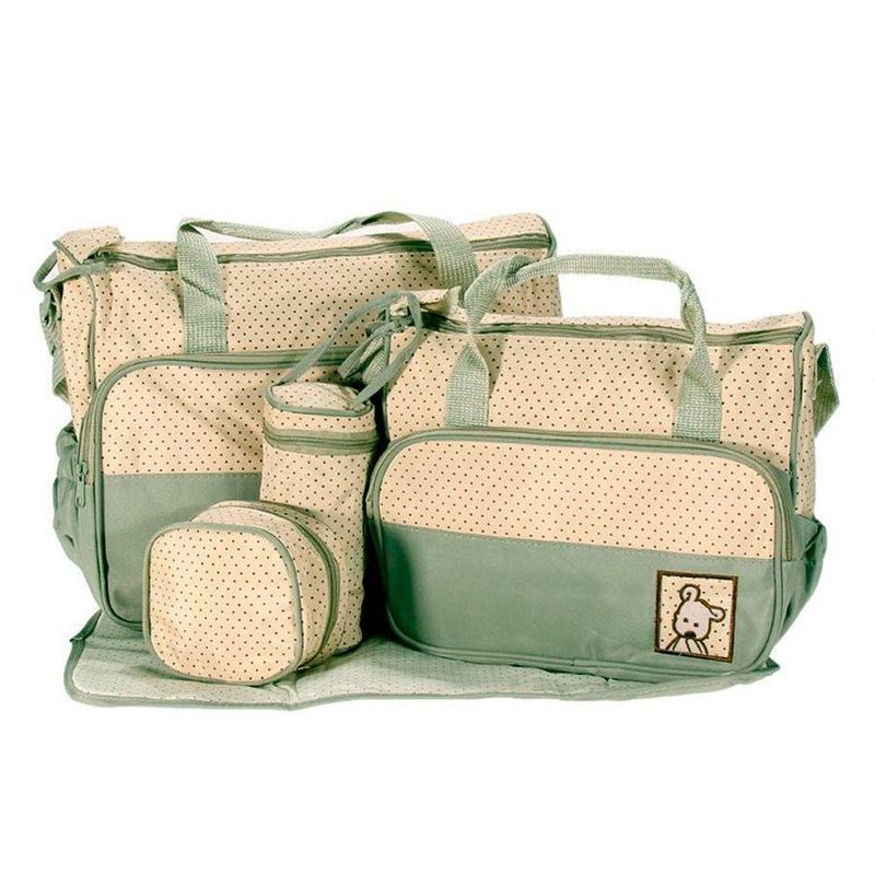 GENERICO - Bolso Maternal 5 Piezas Color Verde