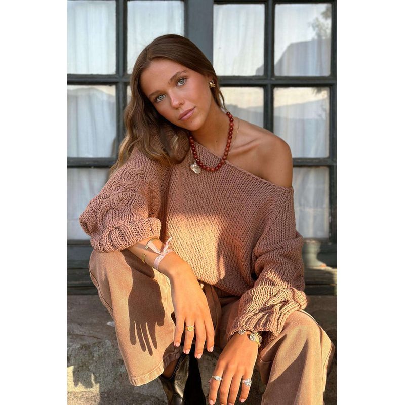 CALEDONIA LABEL - Sweater Runa Café Mujer