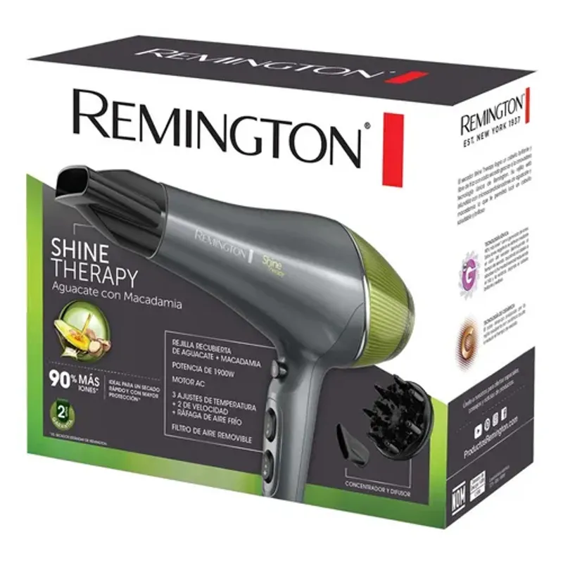 REMINGTON - Secador Remington D18a Shine Therapy Aguacatemacadamia