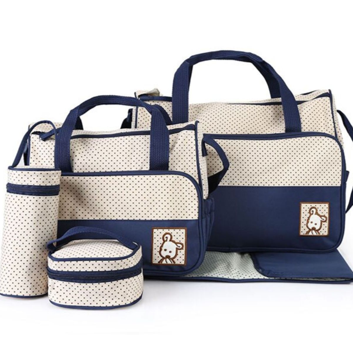 GENERICO - Bolso Maternal 5 Piezas Color Azul