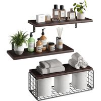 Estantes Flotantes de Pared Rack de Madera Almacenamiento y Decoración para el Hogar