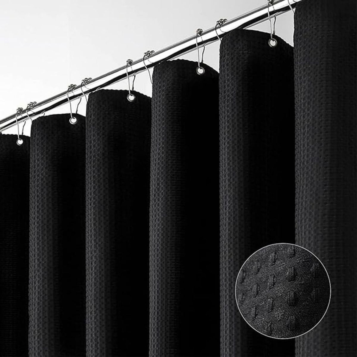 AZ AURAZEUS - Cortina De Baño Impermeable Tela Ducha +12 Gancho Premium Aura Zeus 200 x 180 Cm