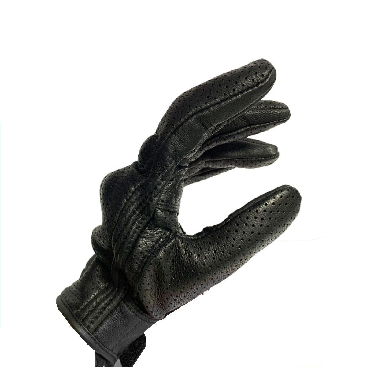 MOTOWOLF - Guantes Cuero Perforado para motociclismo Motowolf 0302