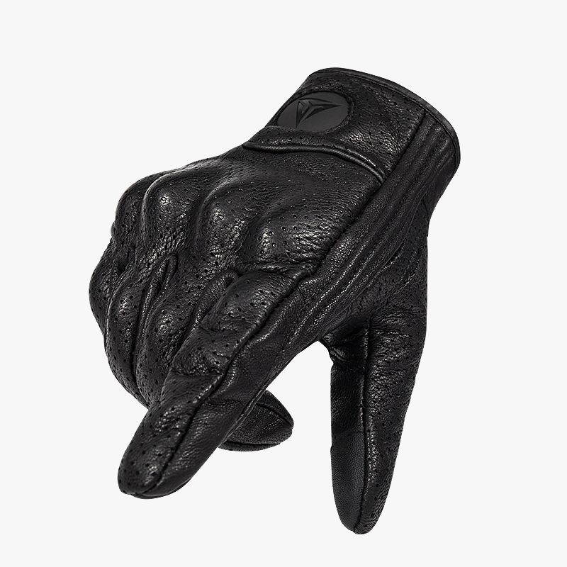 MOTOWOLF - Guantes Cuero Perforado para motociclismo Motowolf 0302