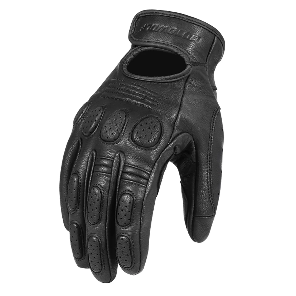 MOTOWOLF - Guantes Cuero para motociclismo Motowolf 0311 Vintage