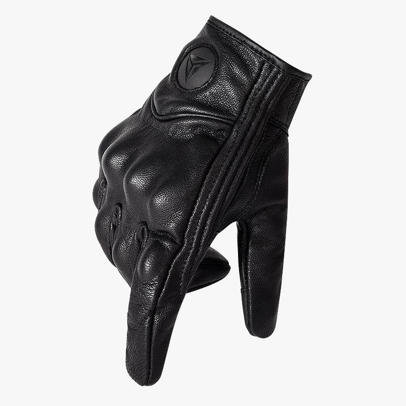 MOTOWOLF - Guantes Cuero Liso para motociclismo Motowolf 0302