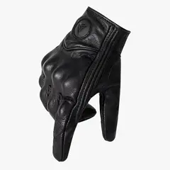 MOTOWOLF - Guantes Cuero Liso para motociclismo 0302